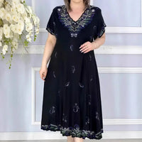 Aurelis™-Kleid mit Zierstickereien und Perfekter Passform in Blau