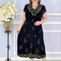 Aurelis™-Kleid mit Zierstickereien und Perfekter Passform in Grün