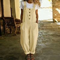 Tau™ Latzhosen-Stil Jumpsuit mit funktionalen Taschen in Gelb