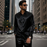 Signature™ Set mit seidig weichem, edlem Satin Gefühl in Schwarz