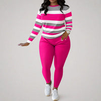 Alice™ Set mit Streifenmuster und formendem Sitz in Rosa