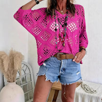 CityBreeze™ Top aus Ajourstrick mit lockerem Schnitt in Rosa