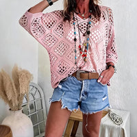 CityBreeze™ Top aus Ajourstrick mit lockerem Schnitt in Hellrosa