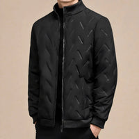 Bergen™ Stepp-Pufferjacke mit flauschigem Sherpa-Futter in Schwarz