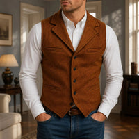 Harrison™ Weste mit Klassischer Struktur und Perfekter Passform in Braun