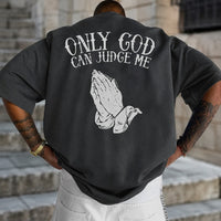 Caleb™ Oversized-T-Shirt mit Auffälligem Print in Grau