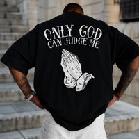 Caleb™ Oversized-T-Shirt mit Auffälligem Print in Schwarz