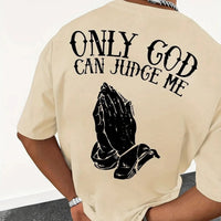 Caleb™ Oversized-T-Shirt mit Auffälligem Print in Beige
