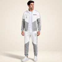Cassian Paris™ Set mit Stehkragenjacke und Jogginghose in Grau