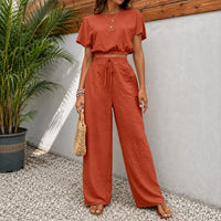 Juliette™ Premium-Viskose-Set mit Cropped-Bluse in Rot