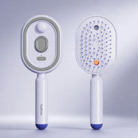 3-in-1 Elektrische Haarbürste – Reduziert Frizz, Glättet und Massiert Ohne Haarbruch in Blau