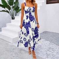 Rosalie™ Kleid aus Premium-Viskose mit Blumenmuster in Dunkelblau