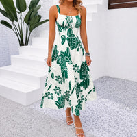 Rosalie™ Kleid aus Premium-Viskose mit Blumenmuster in Grün