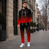 Boulevard Paris™ Premium-Sweatshirt-Set mit Kapuze und Kängurutasche in Rot