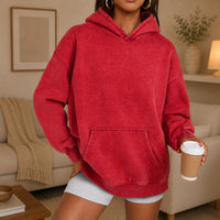 Kaja™ Oversize-Hoodie mit Kängurutasche in Rot