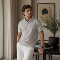 Alden™ Kurzarm-Poloshirt Aus Ultraleichtem Stoff in Grau