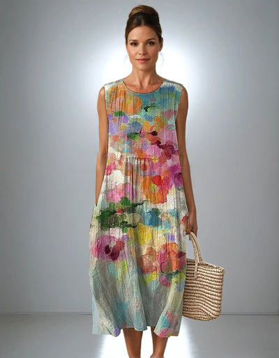 Kerstin™| Stilvolles Vintagekleid mit Farbvielfalt