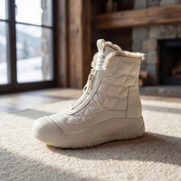 Winterbewegung™ - Stiefel mit Frontreißverschluss und Premium-Thermofutter in Beige