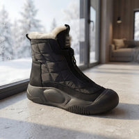 Winterbewegung™ - Stiefel mit Frontreißverschluss und Premium-Thermofutter in Schwarz