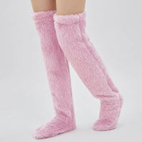 (KAUF 1, ERHALTE 2 GRATIS) Veloura™ Premium Kuschelsocken aus Weichem Plüschstoff in Rosa