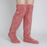 (KAUF 1, ERHALTE 2 GRATIS) Veloura™ Premium Kuschelsocken aus Weichem Plüschstoff in Pink