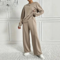 Nobile™ Premium Sweatanzug mit Minimalistischem Design in Sandbeige