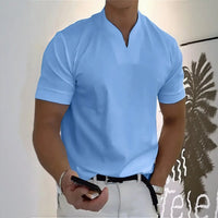 Aureon™-T-Shirt mit Schmaler Passform und Minimalistischem Design in Hellblau