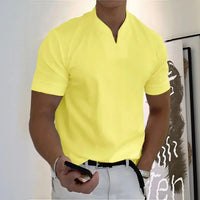 Aureon™-T-Shirt mit Schmaler Passform und Minimalistischem Design in Gelb
