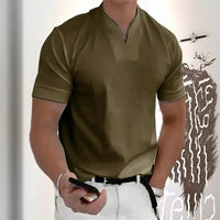 Aureon™-T-Shirt mit Schmaler Passform und Minimalistischem Design in Olivgrün