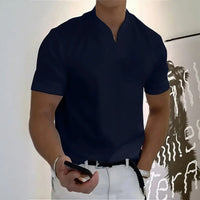 Aureon™-T-Shirt mit Schmaler Passform und Minimalistischem Design in Dunkelblau