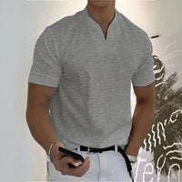 Aureon™-T-Shirt mit Schmaler Passform und Minimalistischem Design in Grau