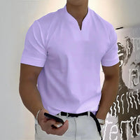 Aureon™-T-Shirt mit Schmaler Passform und Minimalistischem Design in Lila