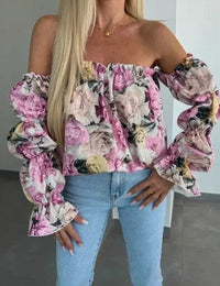 Rosé Mit Blumenmuste