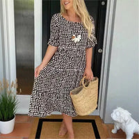 Eloria™ Kleid mit Lockerem Fall und Zeitloser Eleganz in Schwarz