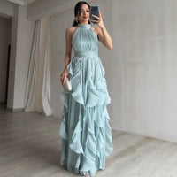Avelora™ Kleid mit Raffiniertem Design und Eleganter Bewegung in Hellgrün