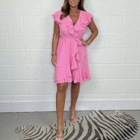 Delira™ Kleid mit Zartem Fall und Eleganter Ausstrahlung in Rosa