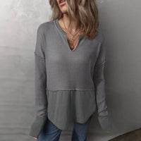 Elowen™-Bluse mit Modernem Schnitt und Lässig-Schickem Stil in Grau