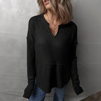 Elowen™-Bluse mit Modernem Schnitt und Lässig-Schickem Stil in Schwarz