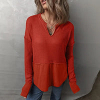 Elowen™-Bluse mit Modernem Schnitt und Lässig-Schickem Stil in Rot