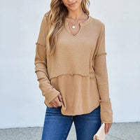 Elowen™-Bluse mit Modernem Schnitt und Lässig-Schickem Stil in Khaki