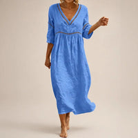 Almare™ Kleid mit Natürlicher Leichtigkeit und Absolutem Komfort in Blau