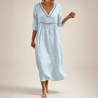 Almare™ Kleid mit Natürlicher Leichtigkeit und Absolutem Komfort in Hellblau