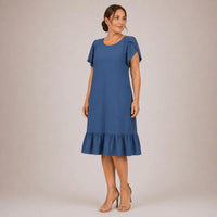 Dallora™ Kleid aus leichtem Jeansstoff mit müheloser Leichtigkeit und zeitlosem Charme in Blau