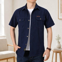 Abenteuer™ Hemd aus Baumwolle mit Utility Taschen in Denimblau