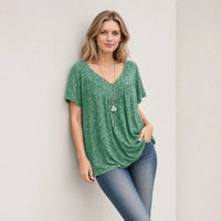 Lisboa™ Bluse aus Premium-Viskose mit V-Ausschnitt in Grün
