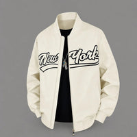 Bronx™ Varsity-Jacke mit Modernem Schnitt in Beige