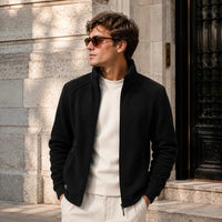 Arven™ Jacke Mit Hohem Kragen Und Lässiger Eleganz in Schwarz