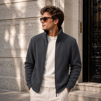 Arven™ Jacke Mit Hohem Kragen Und Lässiger Eleganz in Grau