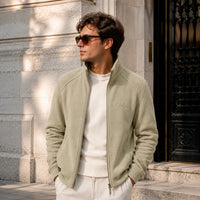 Arven™ Jacke Mit Hohem Kragen Und Lässiger Eleganz in Olivbeige