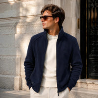 Arven™ Jacke Mit Hohem Kragen Und Lässiger Eleganz in Blau